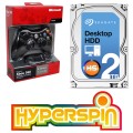 2TB Pre-configured Hyperspin Hard Disk INTERNAL with Microsoft Wireless Controller & Receiver